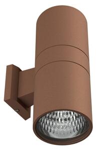 Applique Cilindrica Bidirezionale XL IP54 Con 2 basi E27 - Corten