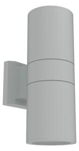 Applique Cilindrica Bidirezionale XL IP54 Con 2 basi E27 - Grigia