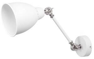 Set 2 Lampade da Parete applique In Metallo Bianco Orientabile Luce Di Posizione Forcellone Moderno Beliani