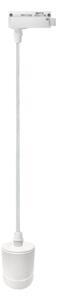 Lampada a Sospensione E27 per Binario Monofase - Bianca