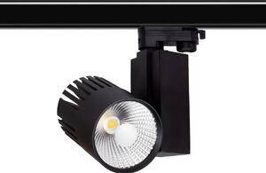 Faro LED 40W Binario Trifase Nero CRI92 100° Bridgelux LED Colore Bianco Caldo 2.700K