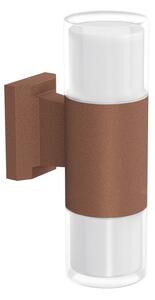 Applique Cilindrica Bidirezionale Corten IP54 con 2 basi GU10