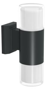Applique Cilindrica Bidirezionale Nera IP54 con 2 basi GU10