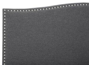 Struttura del letto in poliestere grigio imbottito 160 x 200 cm Design tradizionale Beliani