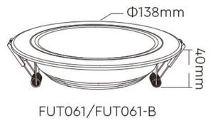 Faro da incasso 9W RGB+CCT IP20 foro Ø110 - 115 mm Angolo 120°