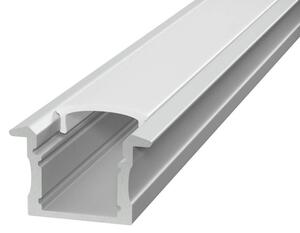 Profilo Alto da incasso 1m e 2m per striscia LED Alluminio Quadrato Variante Lunghezza Profilo 1 metro