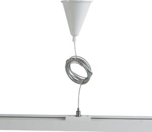 Kit Sospensione 2m per binario Monofase Bianco serie "Solid"