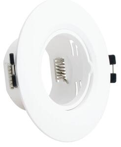 Faretto da Incasso Fisso Bianco in Policarbonato Foro Ø55-75mm