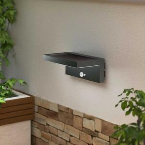 Applique LED Solare Minimal Nera con Sensore di Movimento Colore Bianco Naturale 4.000K