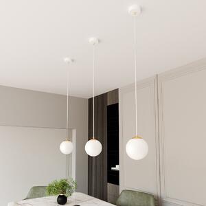 Lampadario a Sospensione in Acciaio ROYAL 1 Nero/Bianco e Oro E14