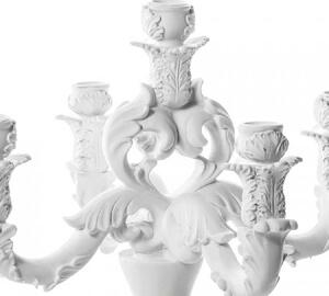 Seletti Candeliere con 5 fuochi in resina dal design moderno ed eccentrico "Clown" Burlesque Resina Nero