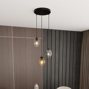 Lampadario a Sospensione in Acciaio e Vetro ISTAR 3 BL PREMIUM 3xE27