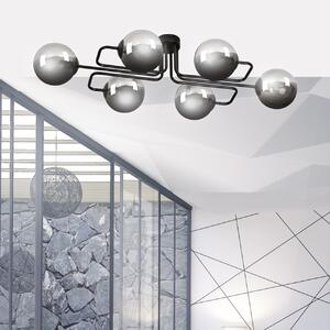 Lampadario da soffitto BRENDI 6 in acciaio e vetro 6xE14