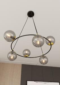 Lampadario a Sospensione AZURA 6 in Acciaio e Vetro 6xE14