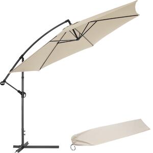Tectake 400622 ombrellone 350 cm - beige