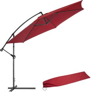 Tectake 400625 ombrellone 350 cm - rosso