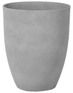 Vaso per piante in pietra grigia in poliresina 43 x 43 x 52 cm per interni ed esterni Beliani