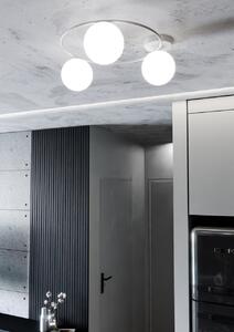 Lampada da soffitto in acciaio SOPRA 3 da interno 3xE14