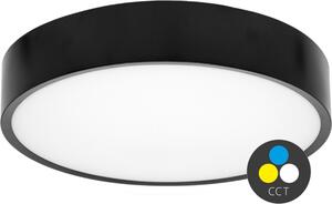 Ecolite CCT Nero Plafoniera LED rotonda 25W WMAT350-25W/CR