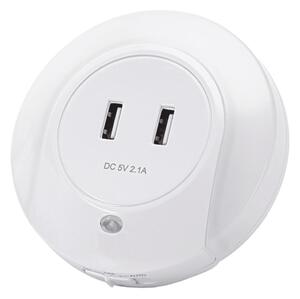 Aigostar - Lampada notturna LED da presa con porta USB LED/0,4W/230V