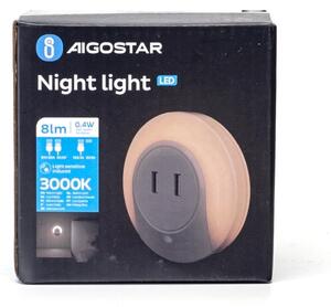 Aigostar - Lampada notturna LED da presa con porta USB LED/0,4W/230V
