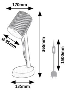 Rabalux 74087 - Lampada da tavolo SOLVET 1xE14/11W/230V verde