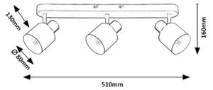 Rabalux 73143 - Faretto TISANDRA 3xE14/10W/230V beige