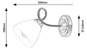 Rabalux 71480 - Lampada da parete PALOMINA 1xE27/60W/230V