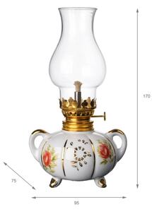 Brilagi - Lampada a petrolio MERLIN bianca/dorata