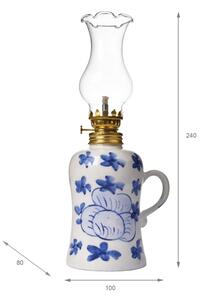 Brilagi - Lampada a petrolio MERLIN bianca/blu