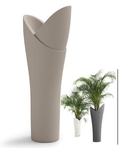 Vaso a colonna per piante Fiorite a cascata ASSIA Dimensioni 56x40x h 119 cm - Peso 6 Kg, Stile vivace e moderno colore Ambra