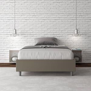 Letto Matrimoniale alla Francese AZELIA In Similpelle Dimensioni 140x200 cm giroletto imbottito effetto trapuntato colore Cappuccino