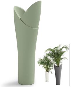 Vaso a colonna per piante Fiorite a cascata ASSIA Dimensioni 56x40x h 140 cm - Peso 9 Kg, Stile vivace e moderno colore Giada