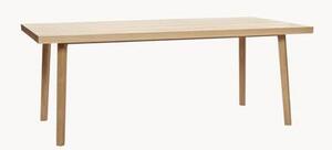 Tavolo in legno di quercia con motivo spina di pesce Herringbone, varie misure