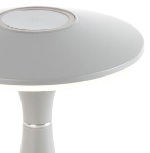 Lampada da tavolo grigia incl. LED dimmerabile in 3 fasi IP44 ricaricabile - Espace