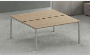 Postazione bench 2 posti EASYSPACE cm 120x164x72,5 rovere chiaro
