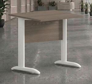 Scrivania gamba ad "L" EASYSPACE cm 80x80x72 bianco/frassino toscano