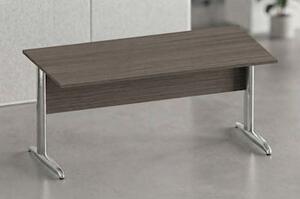 Scrivania gamba ad "L" EASYSPACE cm 120x80x72 cromato/frassino toscano