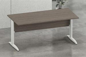Scrivania gamba ad "L" EASYSPACE cm 120x80x72 bianco/frassino toscano