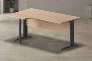 Workstation sinistra EASYSPACE cm 160x60/80/100x72 antracite/rovere ch