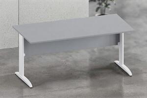 Scrivania gamba ad "L" EASYSPACE cm 140x80x72 bianco/grigio