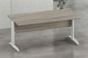 Scrivania gamba ad "L" EASYSPACE cm 120x80x72 bianco/rovere canadese