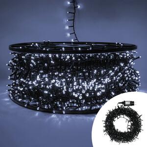 Catena di luci 100 metri da 4000 Led Bianco Freddo con cavo verde Wisdom