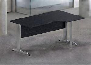 Workstation destra EASYSPACE cm 160x60/80/100x72 cromato/nero venato
