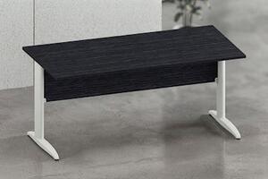 Scrivania gamba ad "L" EASYSPACE cm 120x80x72 bianco/nero venato