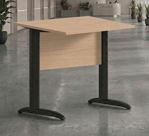 Scrivania gamba ad "L" EASYSPACE cm 80x80x72 antracite/rovere chiaro