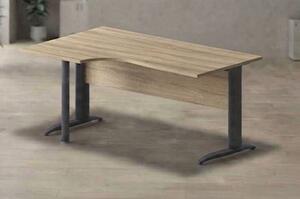 Workstation sinistra EASYSPACE cm 160x60/80/100x72 antracite/rovere ca