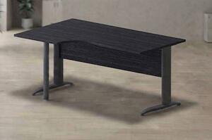 Workstation sinistra EASYSPACE cm 160x60/80/100x72 antracite/nero vena