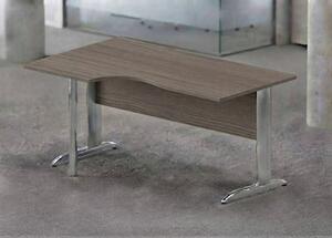 Workstation sinistra EASYSPACE cm 160x60/80/100x72 cromato/frassino to