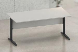 Scrivania gamba ad "L" EASYSPACE cm 120x80x72 antracite/bianco